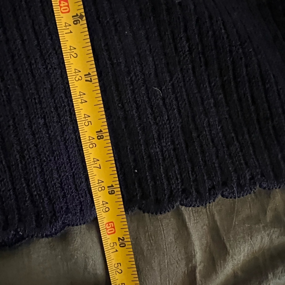 St. John Basics Ribbed Knit Top – Navy Blue | Size Large - Picture 7 of 7